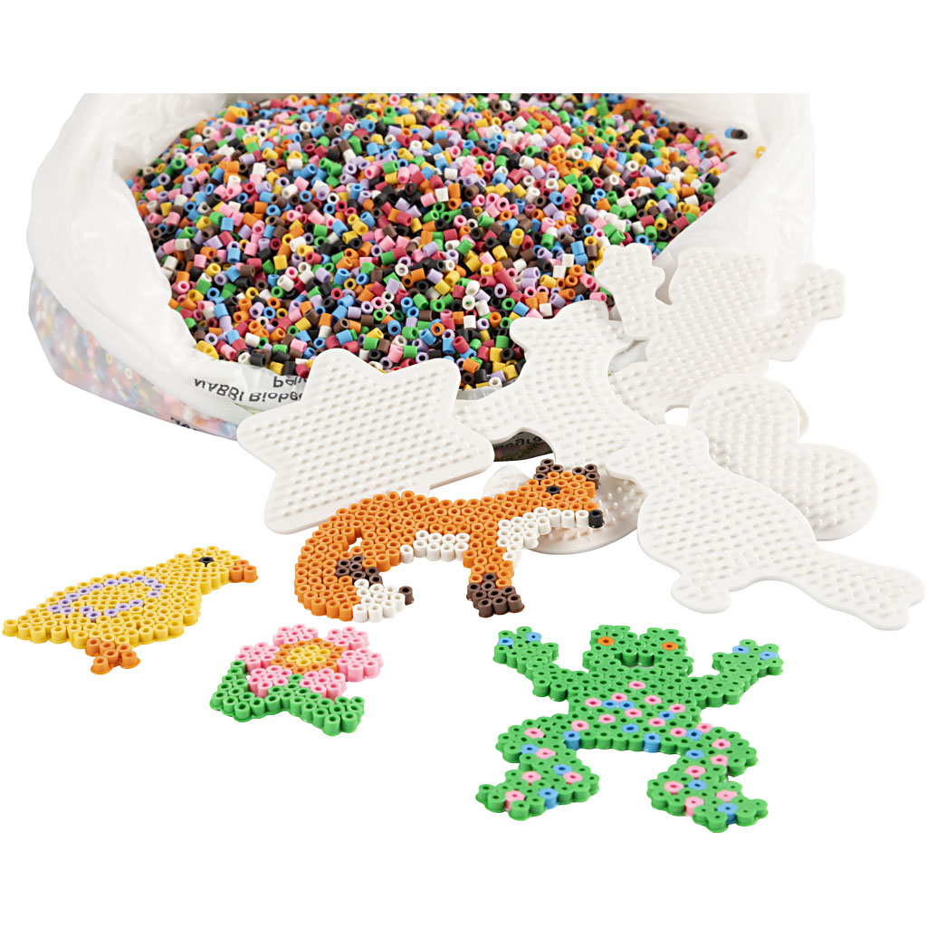 NABBI BioBeads klaslokaalset, afm 5x5 mm, medium, standaardkleuren, 1 set