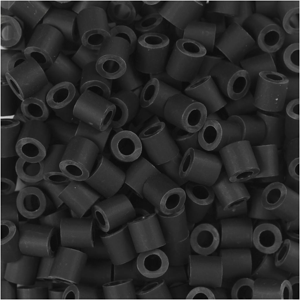 BioBeads, afm 5x5 mm, gatgrootte 2.5 mm, medium, zwart, 1000 stuk/ 1 doos