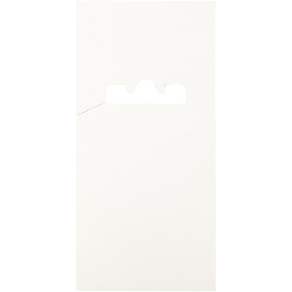 Kort til dobbeltspyd, L: 123 mm, B: 58 mm, wit, 200 stuk/ 1 doos