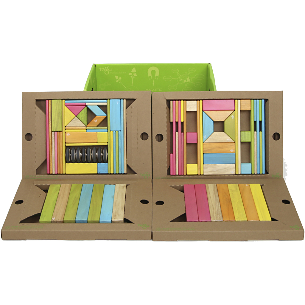 Tegu magnetiske byggeklodser, 90 dele/ 1 sæt, 90 dele