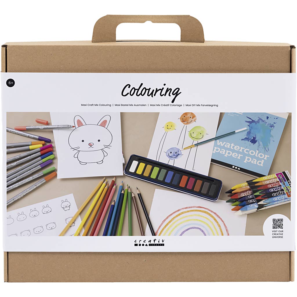 Maxi Creatieve Box kleurset, Tekening, 1 doos