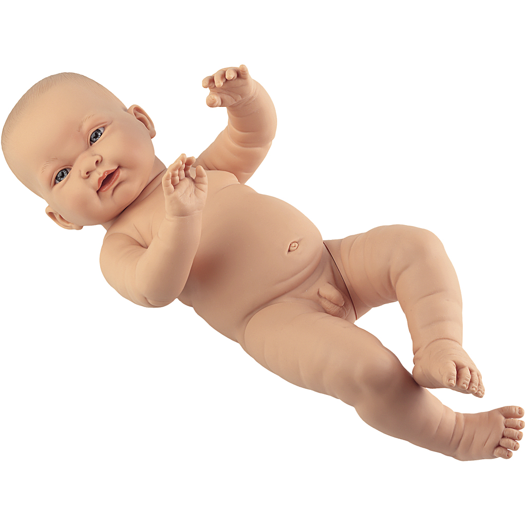 Babydukke, Lys dreng, str. 45 cm, 1 stk.