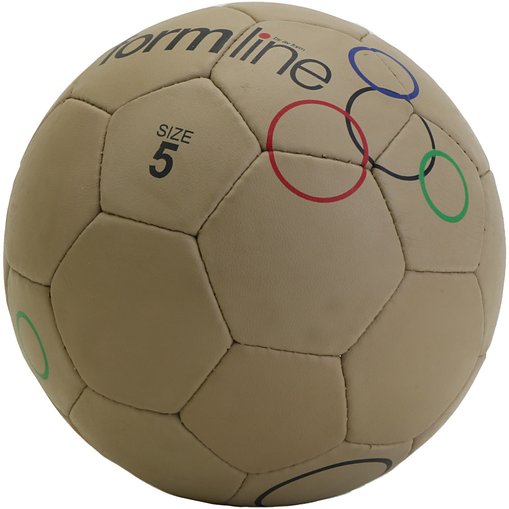 Skolegårdsfodbold, nr. 5, brun, 1 stk.