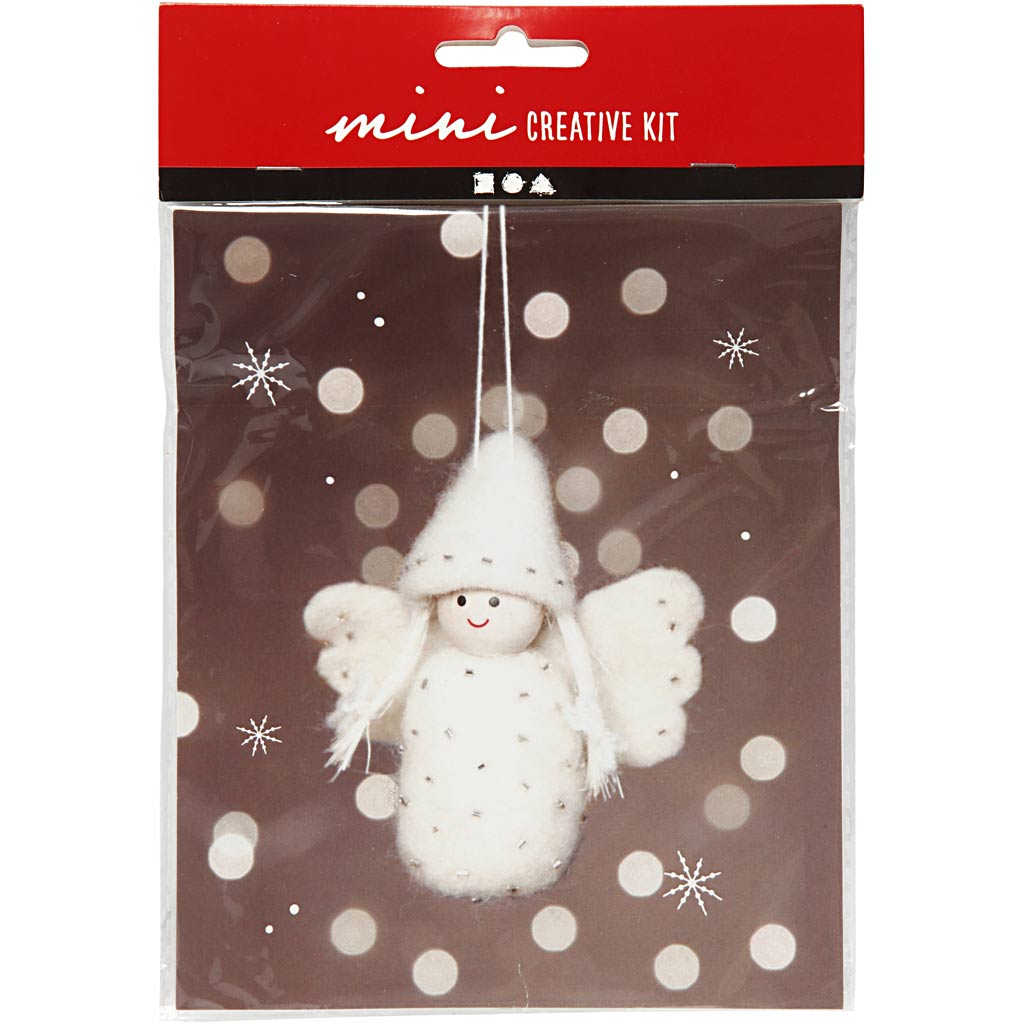 Creative mini kit Schattige Kerstengel - hoogte 10 cm