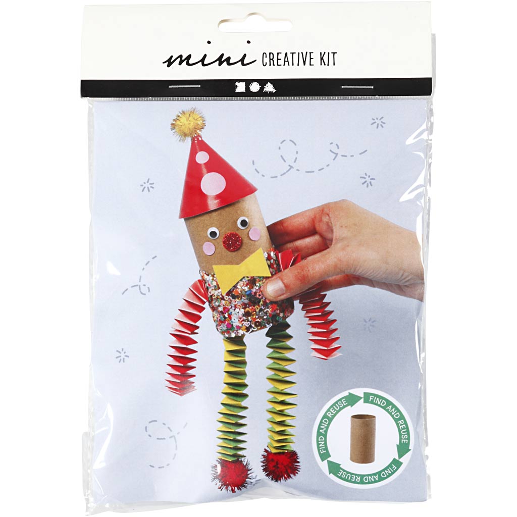 mini creative kit toiletrol clown