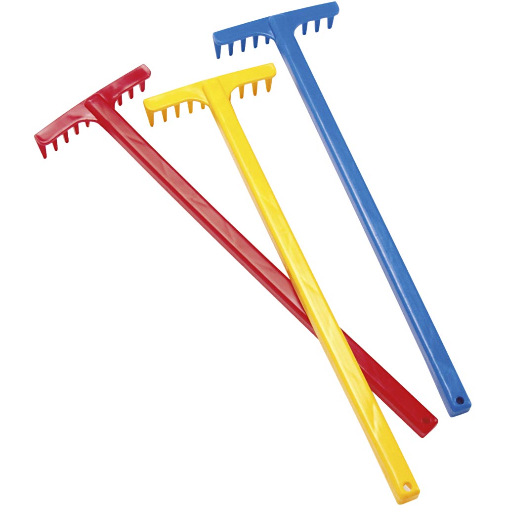 dantoy plast rive, L: 42 cm, Farve kan variere, blå, rød, gul, 12 stk./ 1 pk.