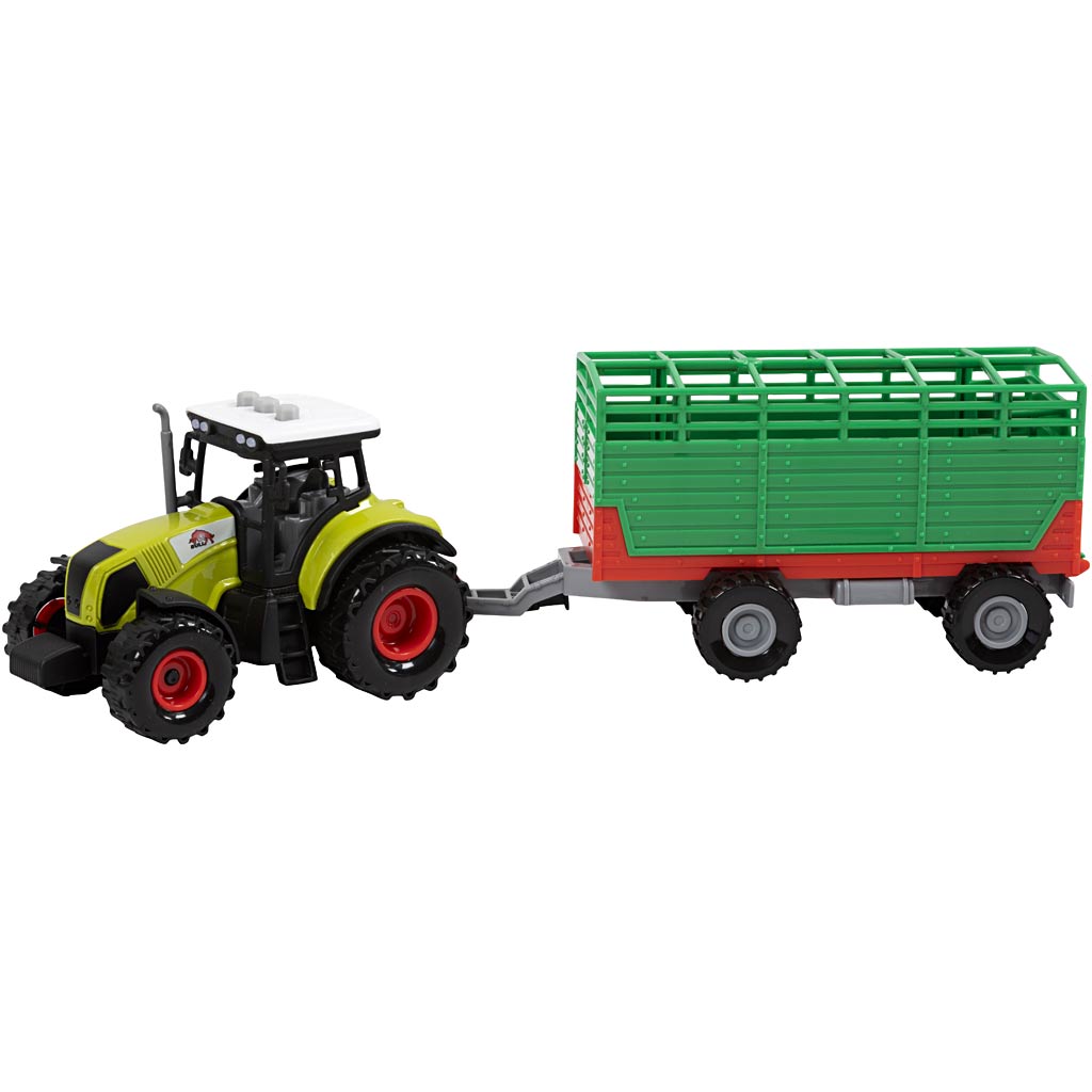 Traktor med lys og lyd, L: 35 cm, str. 1:32 , Innhold kan variere , 2 deler/ 1 pk.